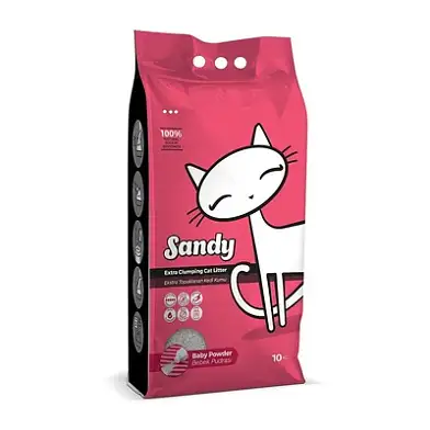 Sandy комкующийся наполнитель для кошек с ароматом детской присыпки