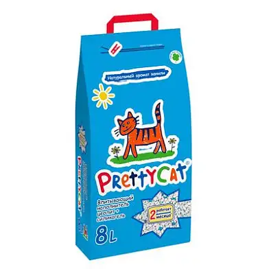 Pretty Cat впитывающий наполнитель для кошек с ароматом ванили