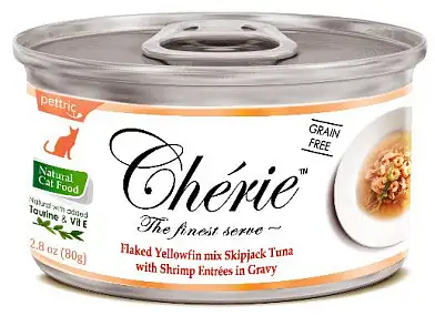 PETTRIC Cherie Сигнатюр консервы для кошек тунец с креветками в подливе