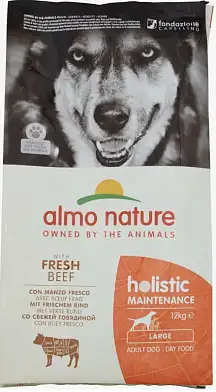 Almo Nature HOLISTIC сухой корм для взрослых собак крупных пород со свежей говядиной и коричневым рисом